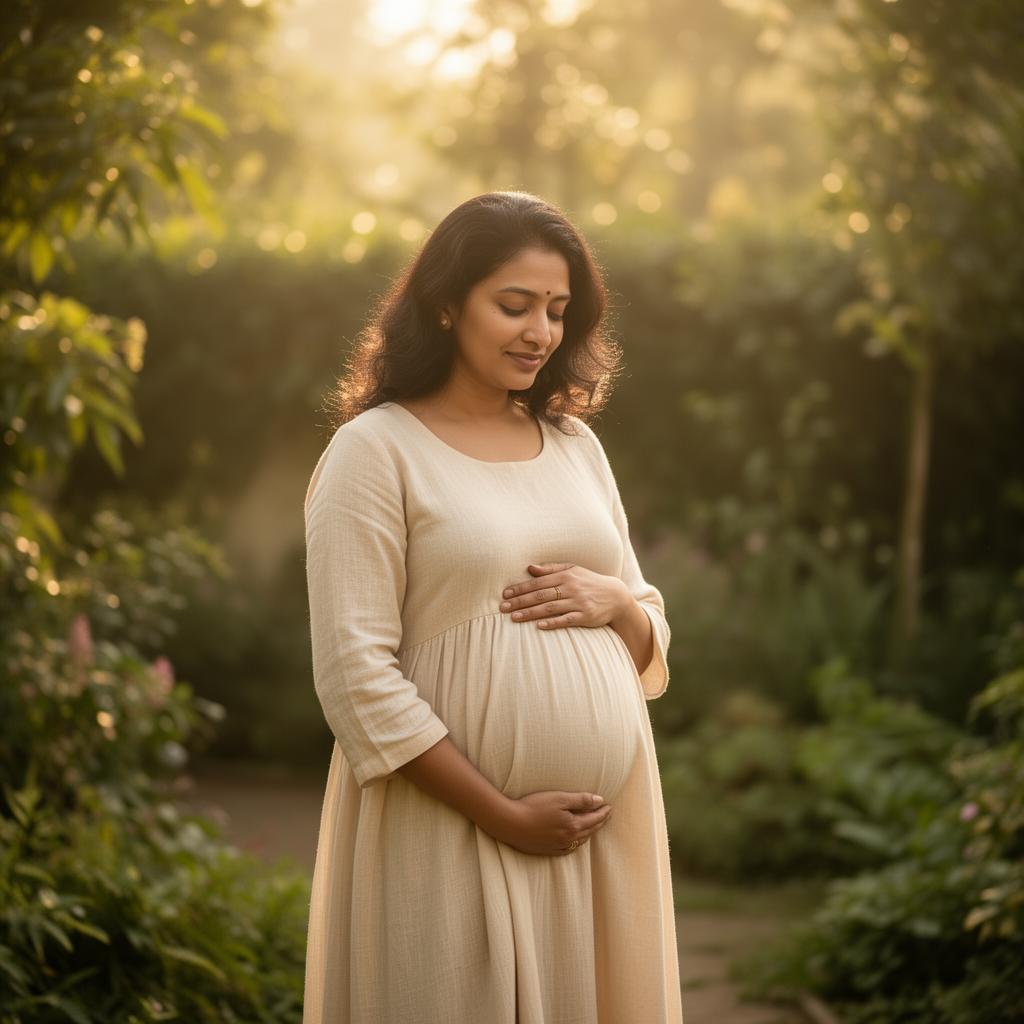 Happy couple consulting an Ayurvedic doctor for fertility care in a warm clinic
